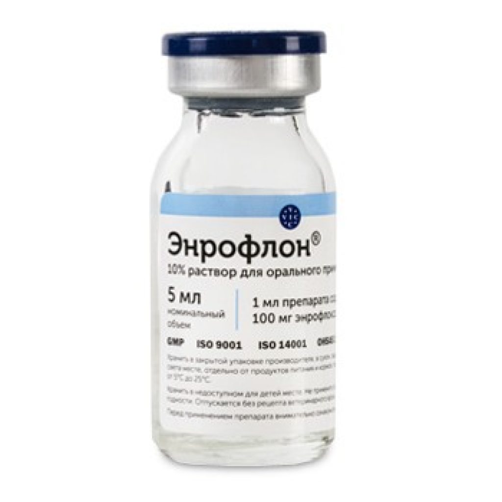 Антибактериальные препараты-Энрофлон 10%, 5 мл | Ветеринарный центр .